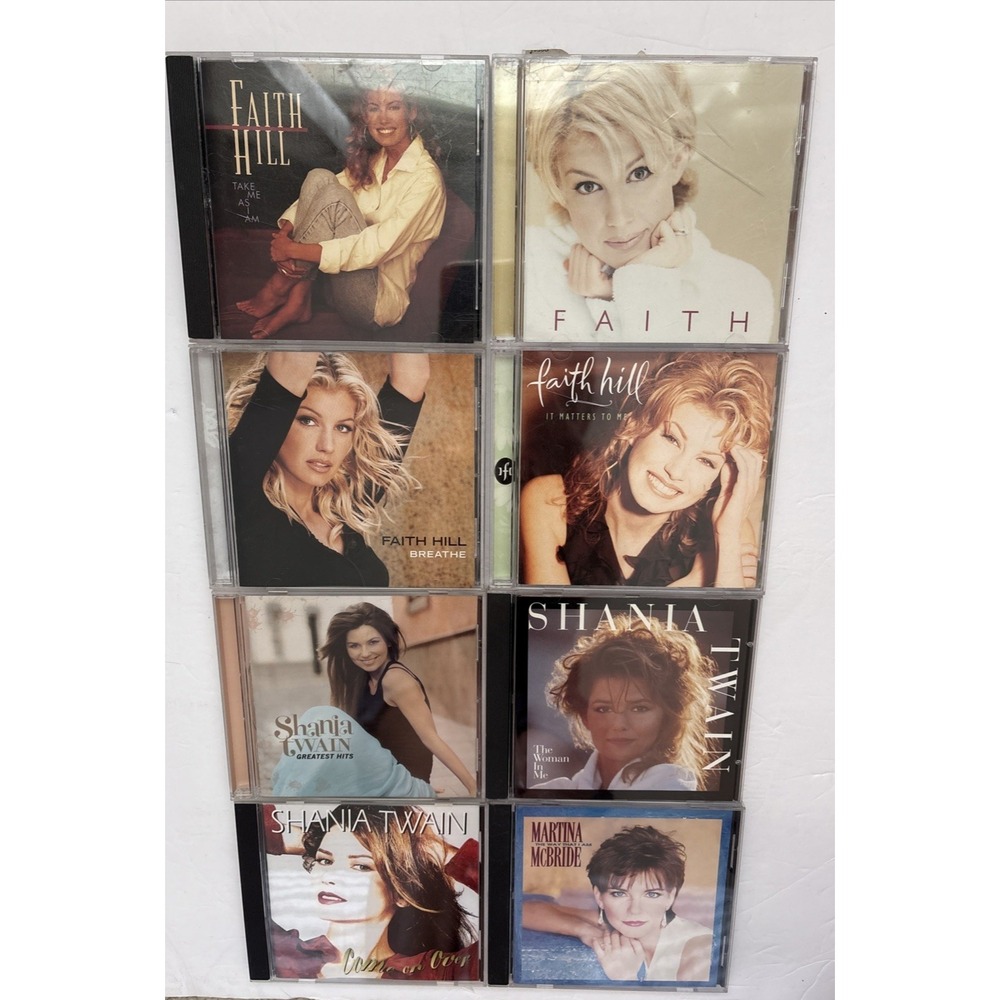 90's Female Country Singers Lot of 8 CDs Faith Hill Shania Twain Martina McBride